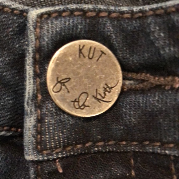 KUT From The Kloth Dark Blue Wash Straight LegJeans Size 8 Short - Picture 10 of 16